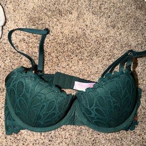 Savage X Fenty Lace Underwire Bra - Dark Green